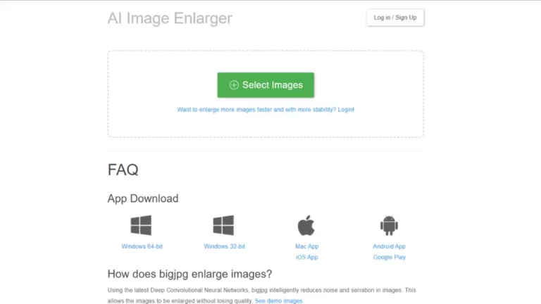 Bigjpg — інструмент для збільшення зображень