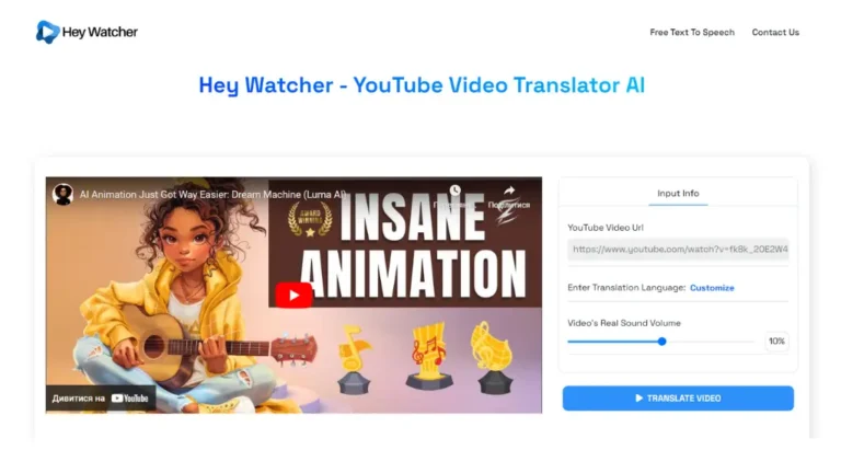 Hey Watcher AI – перекладач відео з YouTube